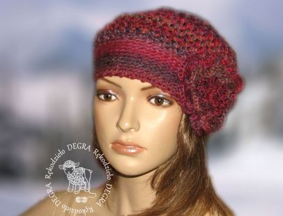 melanżowy beret melanżowy beret