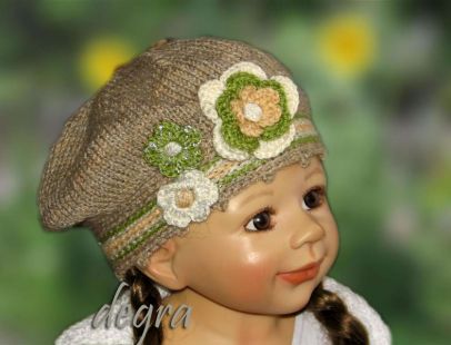 beret/ czapeczka- beżowy beret/ czapeczka- beżowy