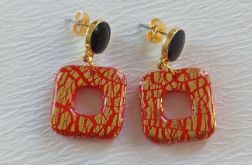 "Elektra II" - kolczyki z gliny polimerowej.