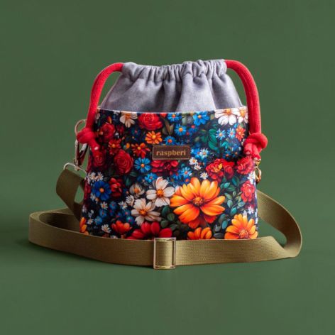 Listonoszka handmade z weluru – unikatowa torebka Raspberi