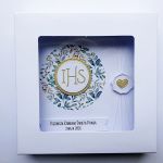 Skromna kartka na Komunię ręcznie robiona  - Kartka na Komunię w pudełku