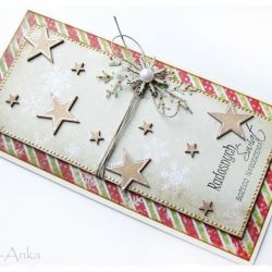 Kartka świąteczna z piernikowymi gwiazdkami