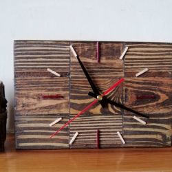 Zegar drewniany z kostek NA PREZENT