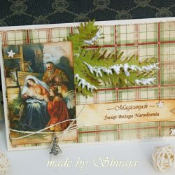 Wesołych Świąt- kartka z choinką