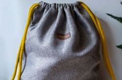 Szary duży workoplecak basic plecionka Szary duży workoplecak basic plecionka