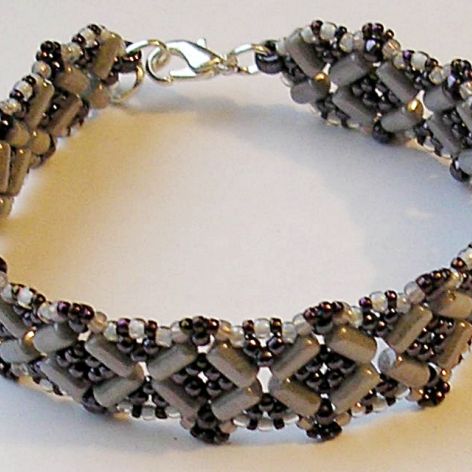 bransoletka amethyst gun rulla metallic grey