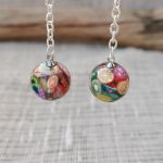 Kolczyki Owocowa Mozaika – ręcznie robione z żywicy - 3