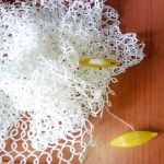 MEGA frywolitka 100cm obrus serweta serwetka - frywolitka czółenkowa