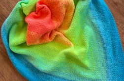 Kolorowa piękna chusta mech handmade