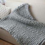 Pleciony pled, 100% wełna czesankowa,125/100 - 