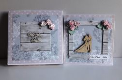 Kartka ślubna wraz z pudełkiem kwiatuszki ast