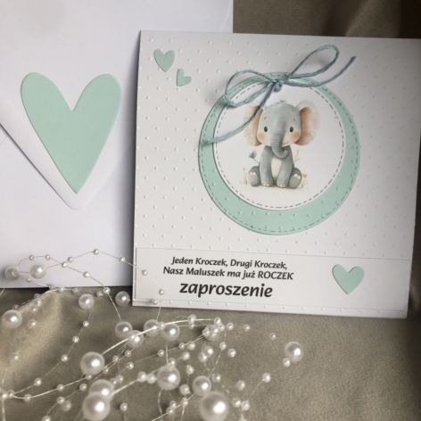 Zaproszenie na roczek! chłopiec! Otwierane z kopertą!