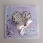 Personalizowana kartka na Ślub gołabki w sercu - Personalizowana kartka na Ślub gołabki w sercu