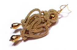 złoty ażur - kolczyki