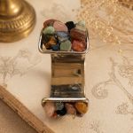 „Cosmic Mosaic” – luksusowa bransoleta z naturalnych kamieni | artystyczny unikat couture - 