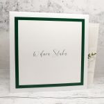 kartka ślubna inicjały biało zielona SLB 111 - 3