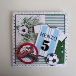 Personalizowana kartka piłkarska na urodziny piłka nożna  - Personalizowana kartka piłkarska na urodziny piłka nożna