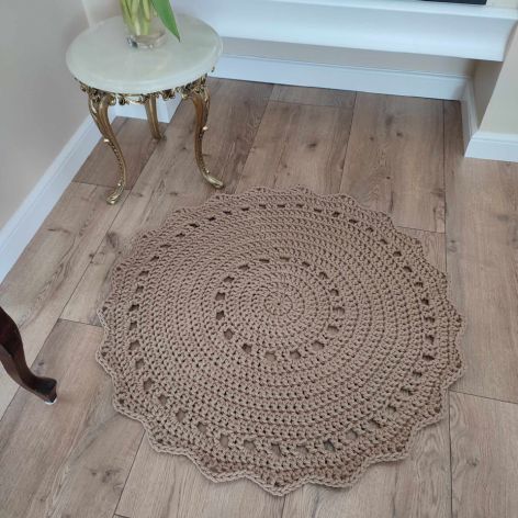 Dywan szydełkowy ze sznurka 80cm 