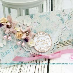 Kopertówka z okazji ślubu-porcelanowe róże