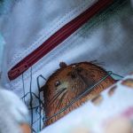 Szary patchworkowy workoplecak z kieszeniami - 