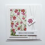 Kartka powrotu do zdrowia różowe kwiatki  - Kartka Wracaj do zdrowia