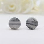 Zestaw 3 par kolczyków na sztyfcie, Grey & Blue - Grey&blue 2
