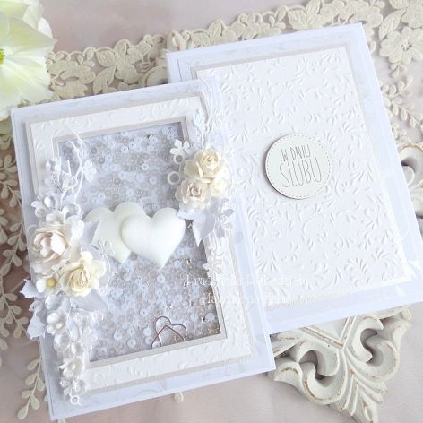 Ślubna kartka w pudełku 1049