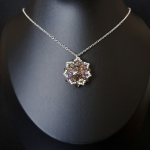 Zestaw Biżuterii "Black Diamond"  - naszyjnik z kryształkami