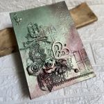 Zielony metaliczny notes ręcznie robiony prezent urodziny - Pamiętnik rękodzieło