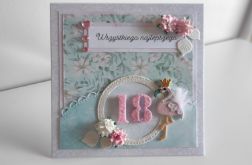Kartka na urodziny osiemnastka 18 flaming