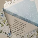 Kartka ślubna kopertówka ślub gołąbki róże - życzenia