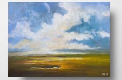 Pejzaż-praca pastelami suchymi formatu 18/24 cm