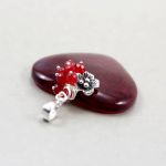 Agat smoczy srebro  jadeit i srebro - wisior - 