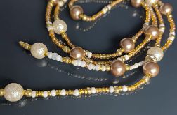 Naszyjnik Perły Szklane Długie