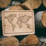 Deska do krojenia i serwowania Mapa Świata - 