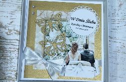 Elegancka kartka ślubna w pudełku personalizowana