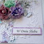 Kartka ślubna w fioletach - Centralnie