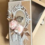 075,kartka na ślub w pudełku z obrączkami  - 075,kartka na ślub w pudełku z obrączkami