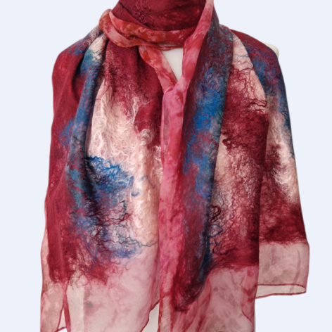 SZAL SZALIK JEDWABNO WEŁNIANY Feltmondo