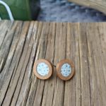 Drewniane kolczyki z zimowym motywem - 3