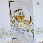 Kartka komunijna pamiątka "Holy&White6"GOTOWA - 