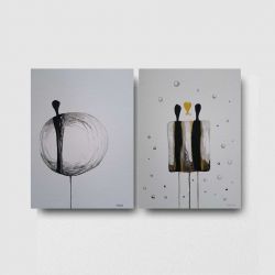 Postacie-dwie akwarele.