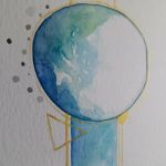 Abstrakcja-akwarela formatu 32/24 cm  - 