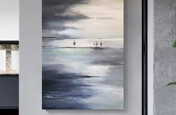 Pejzaż abstrakcyjny-obraz akrylowy 100/70 cm