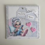 Kartka na Dzień Babci różowa 2 - Kartka na Dzień Babci