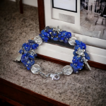 Bransoletka z Lapis Lazuli i kryształów  - Bransoletka z kamieni szlachetnych