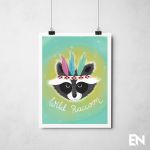 Plakat Wild Raccoon - 