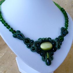 Naszyjnik-kolia Green-Emerald