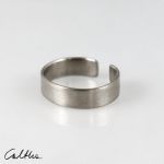 Satyna - srebrna obrączka - różne rozmiary (1900-37) - Srebrny pierścionek