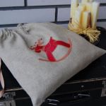 Świąteczny woreczek haftowany - 